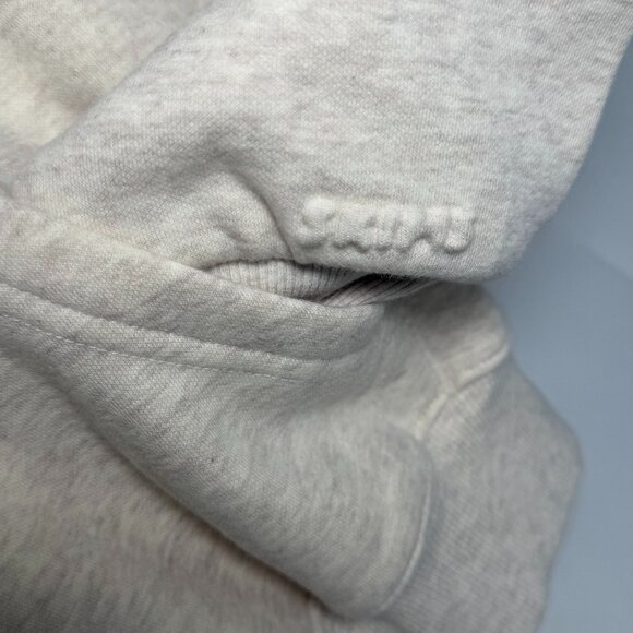 Skims Cotton Fleece Classic Zip Up Hoodie Oatmeal Heather NWT - Picture 5 of 8